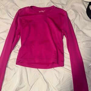 Pink long sleeve fitted shirt